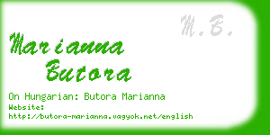 marianna butora business card